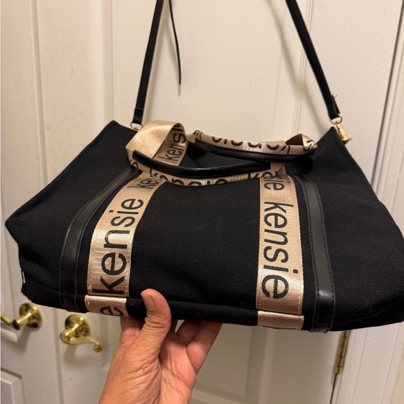 Kensie Tote Black and Cream And Copper. Large Brand New With Tags. MSRP - Picture 6 of 15